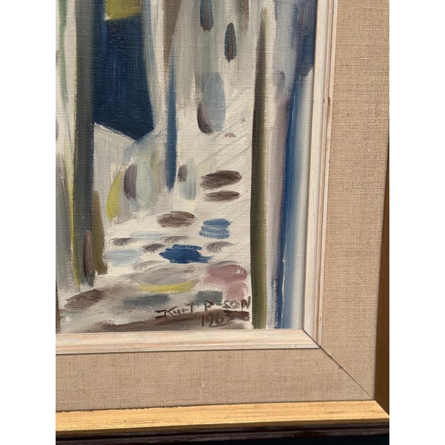 Kurt Persson, Abstract Alley, 1960s, Oil Painting on Canvas, Framed For Sale - Image 4 of 18