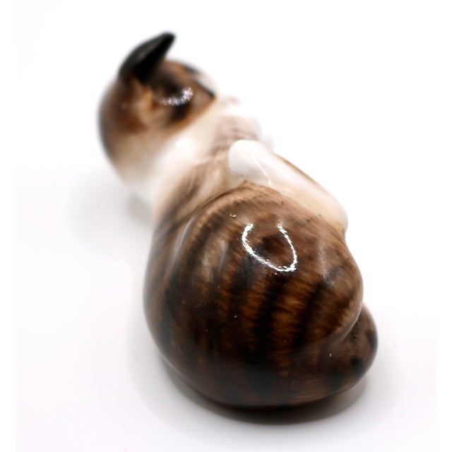 Mid 20th Century Vintage Royal Doulton Bone China Character Kitten Figurine "Lying on Back" - Hn2579 For Sale - Image 5 of 8