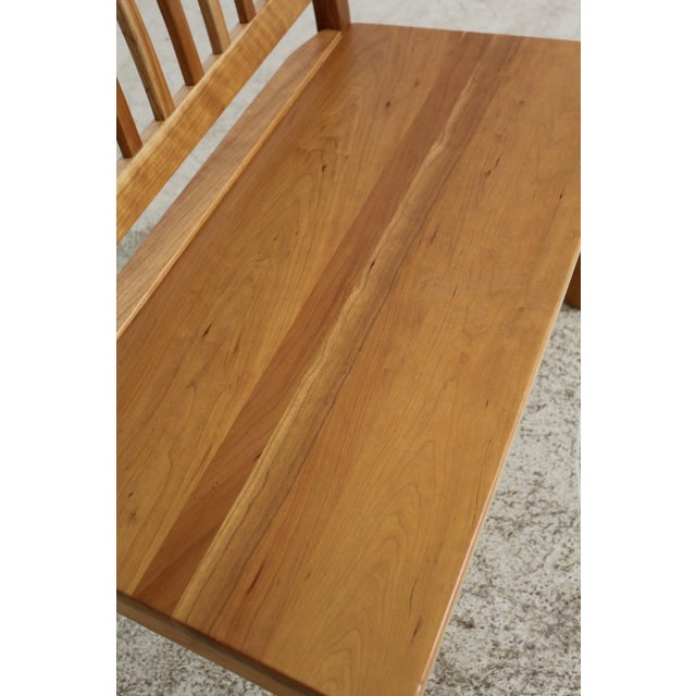 Brown Country Design Solid Cherry Bench or Settee For Sale - Image 8 of 11