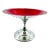Vintage Reed & Barton Silver Plate & Ruby Red Enamel Pedestal Compote For Sale