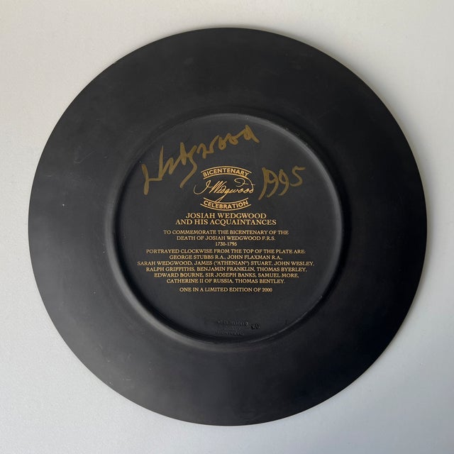 Commemorative Bicentenary Jasperware Plate by Josiah Wedgwood, 1990s For Sale - Image 4 of 6