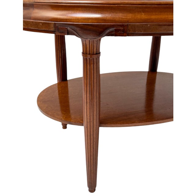 French Art Deco Walnut Center Table, 1930s For Sale - Image 10 of 11