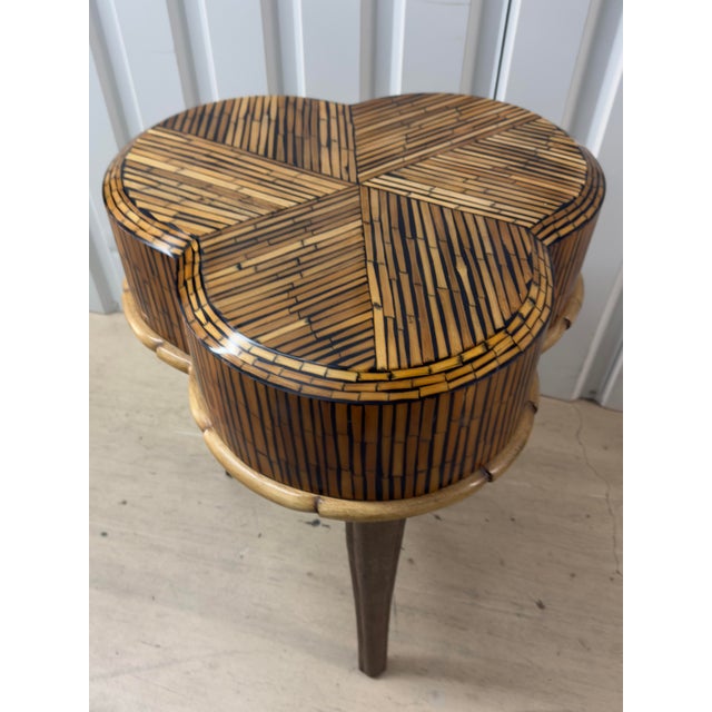 Elevate your interior with this exceptional 1980s occasional table, a masterclass in the "Maximalist Organic" aesthetic...