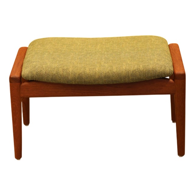 Teak Stool with Adjustable Seat., 1960s For Sale