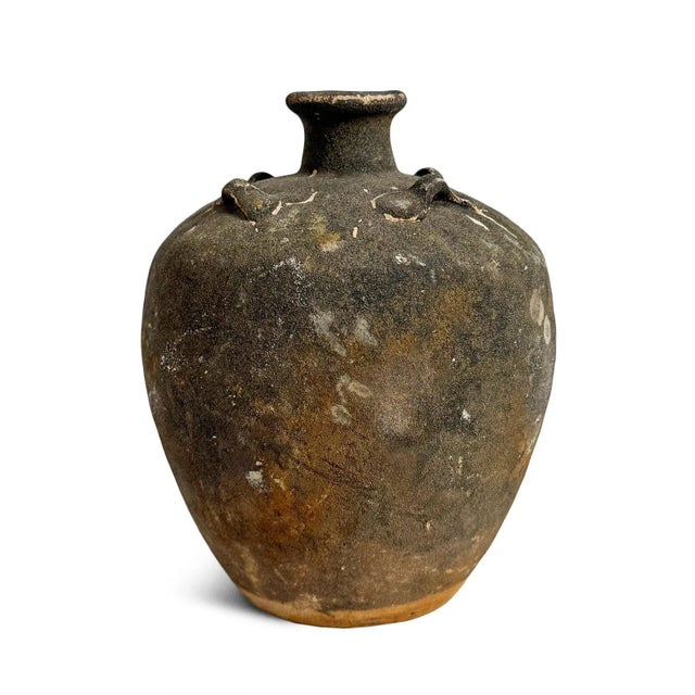 Antique Java Ceramic Vase For Sale - Image 4 of 7