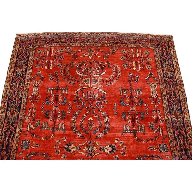 Middle Eastern Hand-Knotted Sarough Floral Pattern Rug For Sale - Image 3 of 11