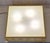 Mid-Century Minimalist Square Ceiling Light with Yellow Metal Housing and Frosted Glass Panel, 1960s For Sale - Image 11 of 12