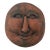Vintage Signed Terra Cotta Moon Face Wall Pocket For Sale