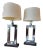 Pair of Mid-Century Modern Chrome Table Lamps With Black Bases For Sale