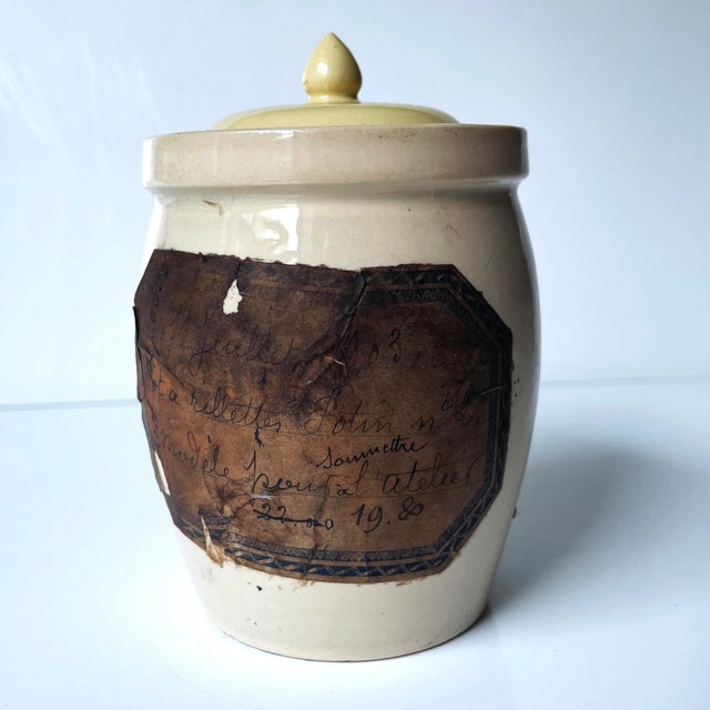 Cream Antique French Apothecary Jar For Sale - Image 8 of 8