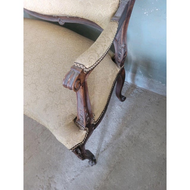 Wood Vintage Louis XV Style Sofa, 1940s For Sale - Image 7 of 12