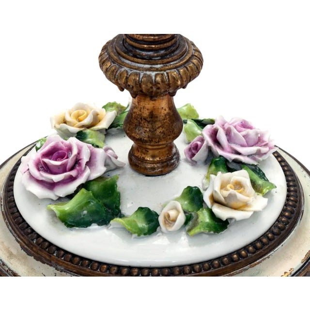 Early 20th Century Footed German Candlestick Bedside Lamps With