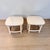 Wood Pair of Vintage Coastal White Rattan Side Tables Square With Round Edges. For Sale - Image 7 of 7