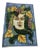 Vintage Signed Italian Painted Tile Hanging With Female Face For Sale