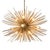 Brass-finish iron sunburst chandelier which brings luminous presence and refined warmth to any interior. Dozens of...