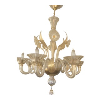 Murano Venetian Glass Chandelier For Sale