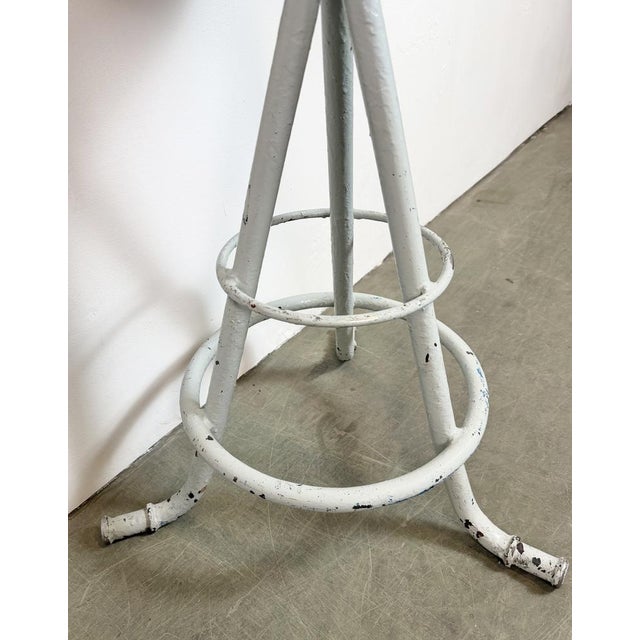 Industrial Grey Workshop Stool, 1960s For Sale - Image 10 of 18