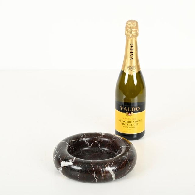 1950s Red Levanto Marble Decorative Bowl from Angelo Mangiarotti, Italy, 1950s For Sale - Image 5 of 13