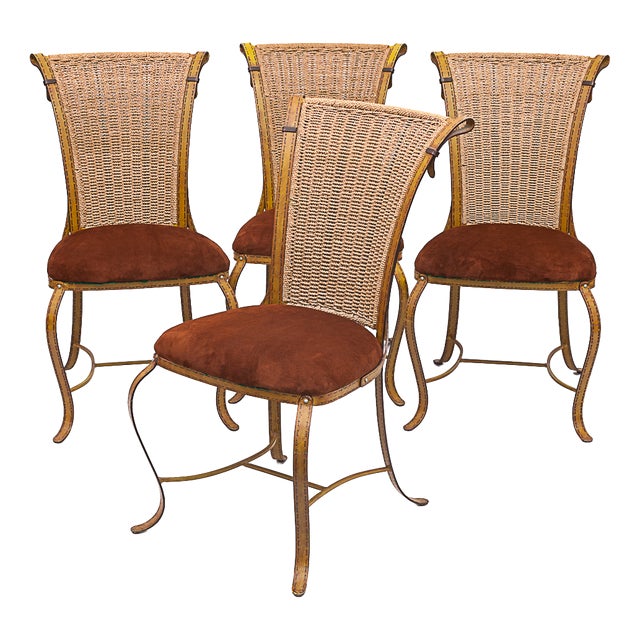 Chairs by Jacques Adnet, 1960s, Set of 4 For Sale