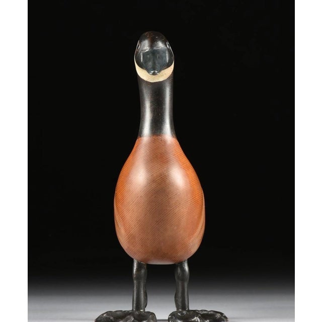 Hand Carved and Painted Canada Goose by H. W. Stewart, 14” X 8.5” For Sale - Image 6 of 10