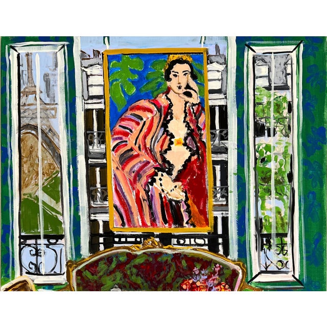 A Henri Matisse Inspired Painting "Helene in Front of the Window" by Shann Spishak For Sale In Seattle - Image 6 of 7