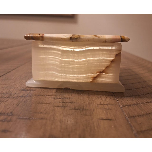 Mid-Century Banded Onyx Trinket Box For Sale - Image 4 of 12