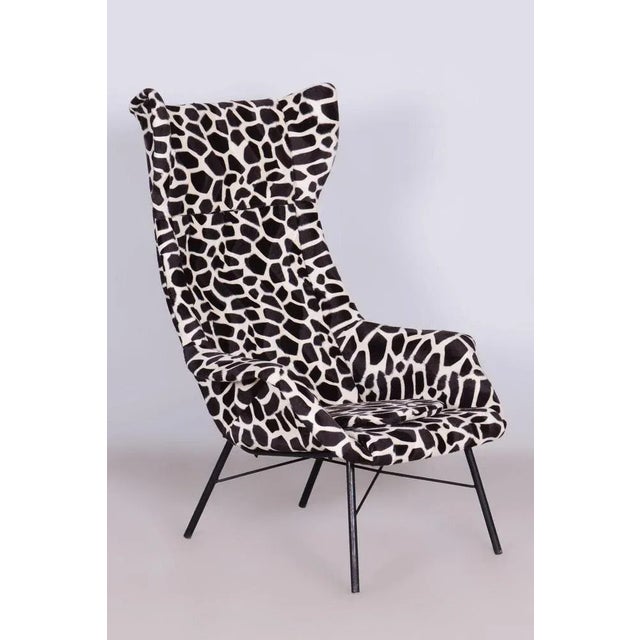 Original midcentury wing chair. Designer: Miroslav Navratil Source: Czechia Period: 1950-1959 Material: Laminat, Tubular...