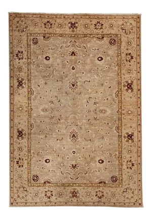 Vintage Oushak Style Beige Rug