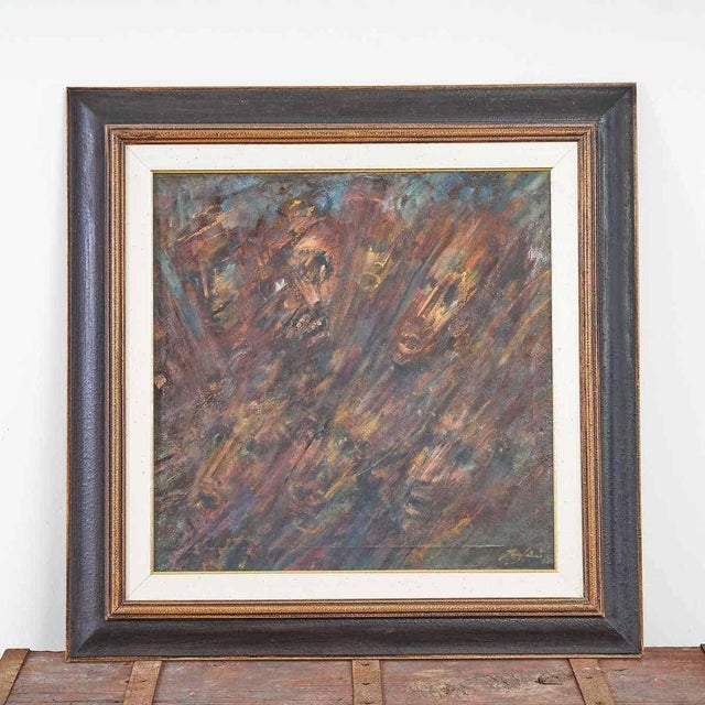 Bruno Fantini, Abstract Composition, 2000s, Oil Painting on Canvas, Framed For Sale - Image 7 of 7