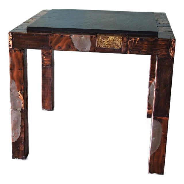1960s Paul Evans for Directional Slate and Patchwork Game Center or Dining Table For Sale