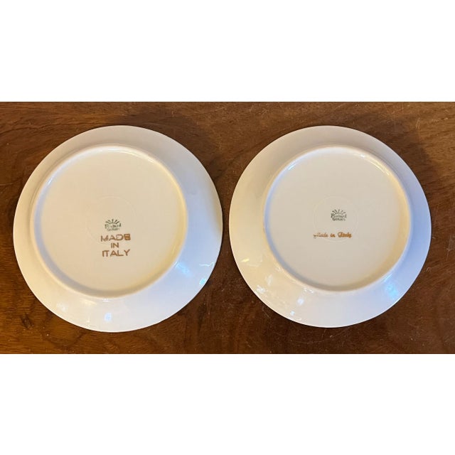 Mid-Century Modern Richard Ginori Italian Porcelain Dishes Decorated With World Postage Stamps - a Pair For Sale - Image 10 of 11