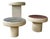 1980s Postmodern Mactan Stone and Marble Tables, Set of 3 For Sale