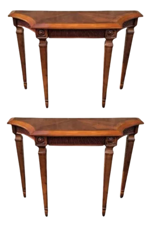 Late 20th Century Georgian Style Mahogany Single Drawer Console Table