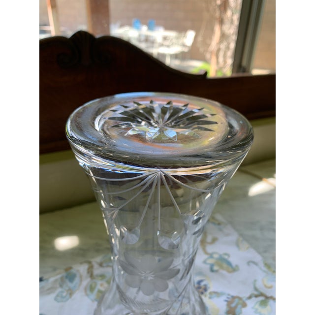 Circa 1910 American Brilliant Cut Crystal Vase For Sale - Image 10 of 12