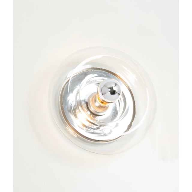 Clear Glass Doughnut Shape Wall Light by Doria, Germany, 1960s For Sale - Image 9 of 13