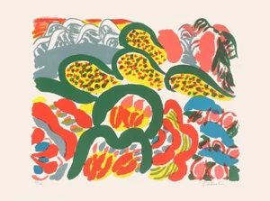 1970 Yasse Tabuchi Au Loin La Mer Lithograph