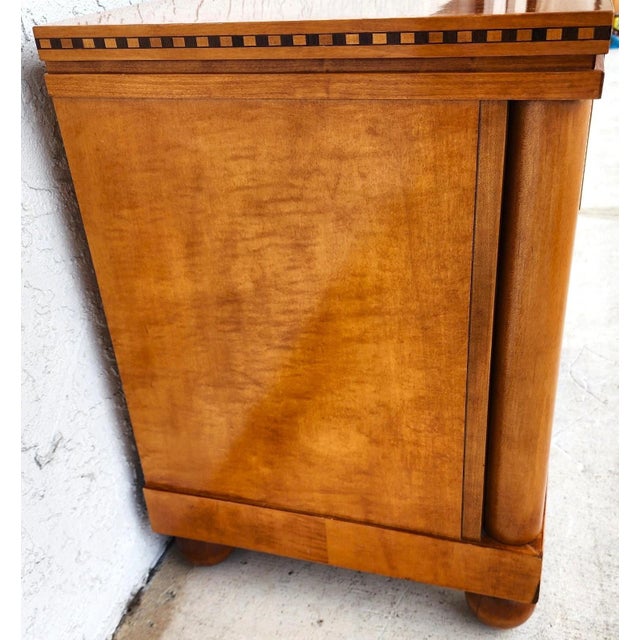 Brown 1980s Hickory White Genesis Collection Biedermeier Nightstand Side Table For Sale - Image 8 of 18