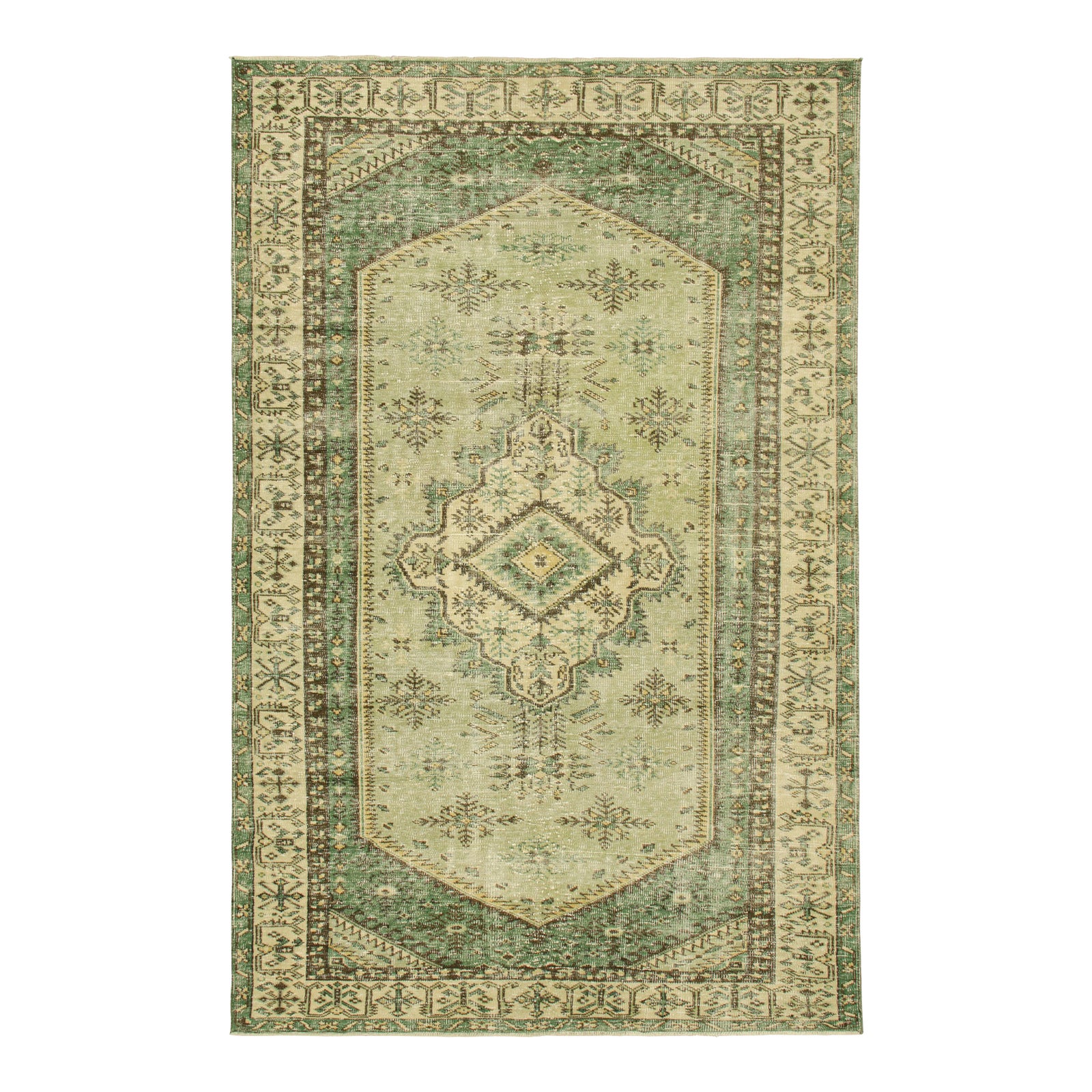 142×244 \"Green tea\" ViNTAGE TURKiSH RUG 142×244 Green tea ViNTAGE TURKiSH RUG