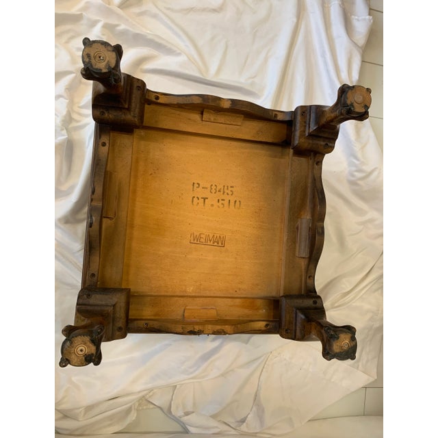 1940s Vintage Weiman Burlwood Side Table For Sale - Image 10 of 13