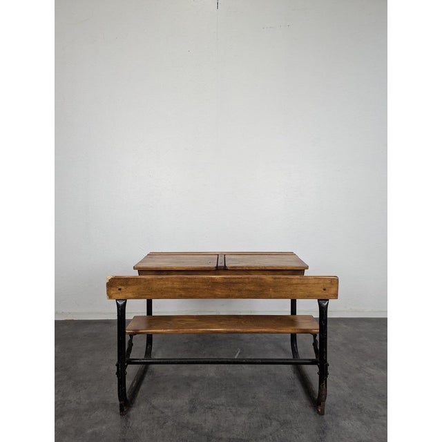 Modern School Desk in Wood For Sale - Image 4 of 8