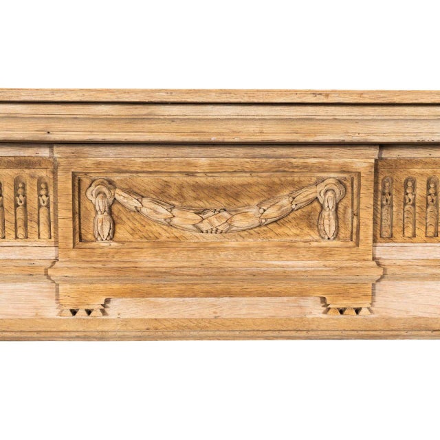French Antique Louis XVI Garland Mantle For Sale - Image 3 of 5