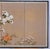 1950s Japanese Byobu "3 Colorful Chrysanthemums" Orange, White & Yellow Flowers Hand Painted 4-Panel Screen Excellent Front Good+ Back For Sale In San Diego - Image 6 of 10