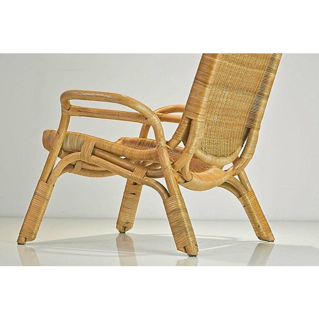 Wickerwork Easy Chair, Italy, 1970 For Sale - Image 15 of 18