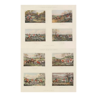 Pair of Fox Hunt Prints From Fore's Sporting Scraps For Sale