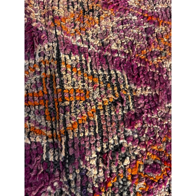 Burnt Orange 1970s Authentic Moroccan Boujad Rug – Handmade Berber Wool Rug – Large Tribal Area Ru For Sale - Image 8 of 11