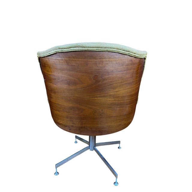 George Mulhauser Vintage Bentwood Plycraft George Mulhauser Style Swivel Chair For Sale - Image 4 of 12