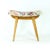 Beige Mid-Century Stool in Oak & Linen from Ton, Former Czechoslovakia, 1960s For Sale - Image 8 of 9