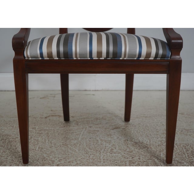 Set of 8 Henredon Mahogany Shield Back Dining Chairs For Sale - Image 11 of 18
