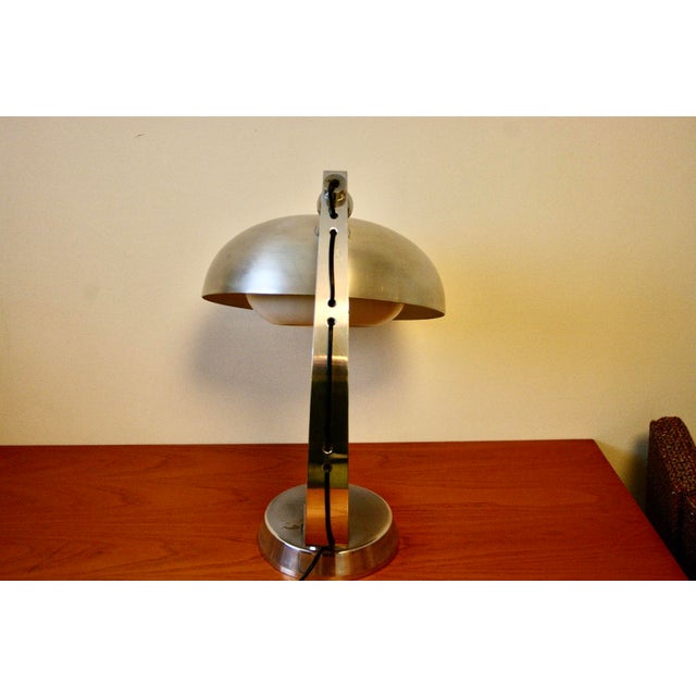 Brushed Aluminum Desk Lamp by Agelo Lelli for Arredoluce, 1960 For Sale - Image 6 of 10