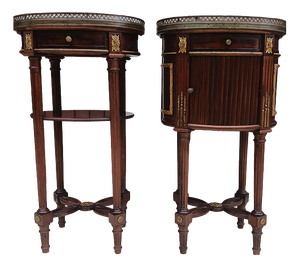 Louis XVI Style Bedside Tables from Jeanselme Company, 1900, Set of 2
